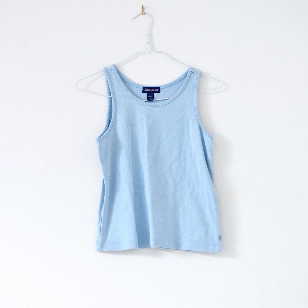 LIMITED TOO Vintage Robin's Egg Blue Ribbed Knit Tank Top | Size L